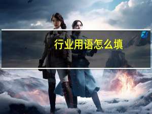 行业用语怎么填