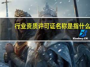 行业资质许可证名称是指什么
