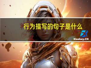 行为描写的句子是什么