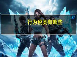 行为税类有哪些