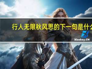 行人无限秋风思的下一句是什么