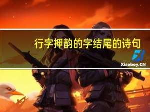 行字押韵的字结尾的诗句