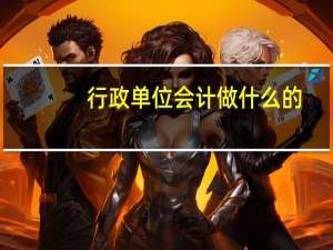 行政单位会计做什么的