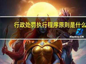 行政处罚执行程序原则是什么