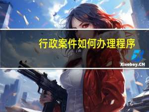 行政案件如何办理程序