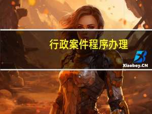 行政案件程序办理