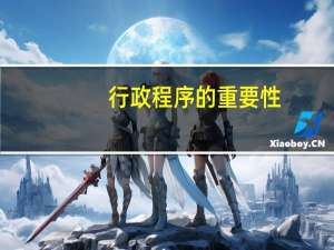 行政程序的重要性