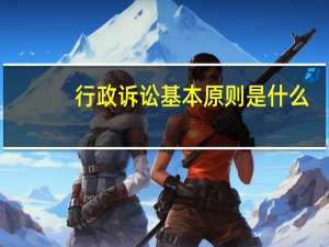 行政诉讼基本原则是什么
