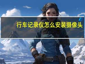 行车记录仪怎么安装摄像头
