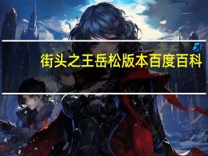 街头之王岳松版本百度百科（岳松街头之王）