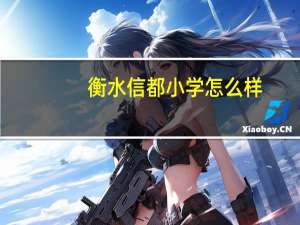 衡水信都小学怎么样