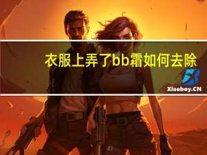 衣服上弄了bb霜如何去除