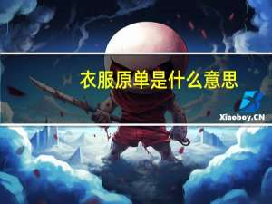 衣服原单是什么意思（原单是什么意思）