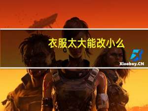 衣服太大能改小么