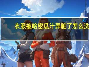 衣服被哈密瓜汁弄脏了怎么洗