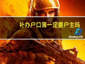 补办户口簿一定要户主吗