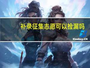 补录征集志愿可以捡漏吗
