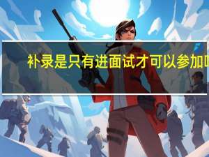 补录是只有进面试才可以参加吗