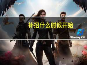 补招什么时候开始
