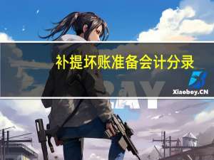 补提坏账准备会计分录