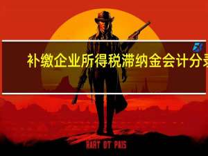 补缴企业所得税滞纳金会计分录