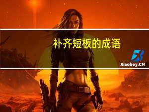 补齐短板的成语