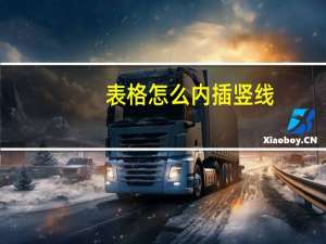 表格怎么内插竖线