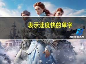 表示速度快的单字