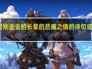 表达对刚逝去的长辈的悲痛之情的诗句或词句有哪些