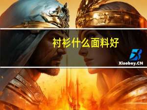衬衫什么面料好