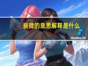 衰微的意思解释是什么（衰微的意思）