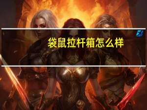 袋鼠拉杆箱怎么样