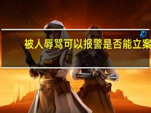 被人辱骂可以报警是否能立案