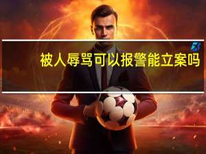 被人辱骂可以报警能立案吗