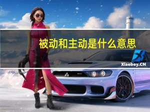 被动和主动是什么意思