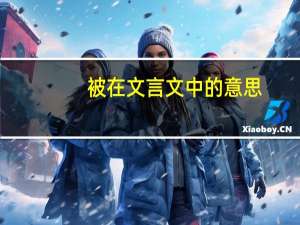 被在文言文中的意思