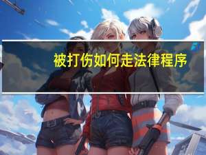被打伤如何走法律程序