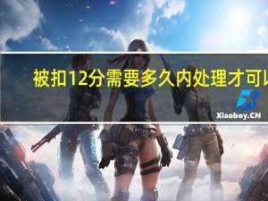 被扣12分需要多久内处理才可以
