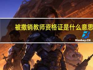 被撤销教师资格证是什么意思