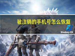 被注销的手机号怎么恢复