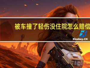 被车撞了轻伤没住院怎么赔偿