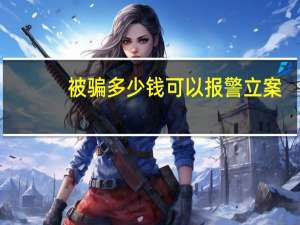 被骗多少钱可以报警立案