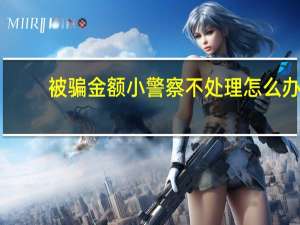 被骗金额小警察不处理怎么办