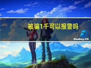 被骗1千可以报警吗