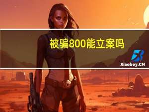 被骗800能立案吗