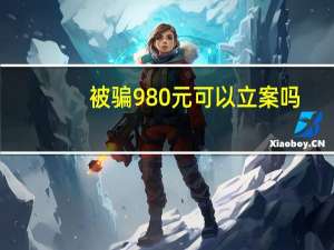 被骗980元可以立案吗