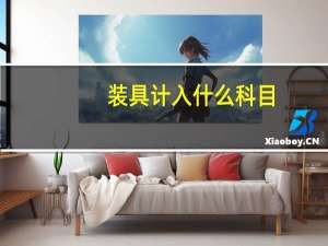 装具计入什么科目