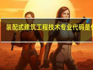 装配式建筑工程技术专业代码是什么