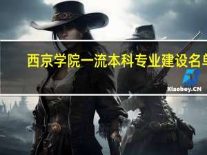 西京学院一流本科专业建设名单