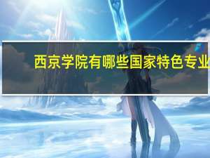西京学院有哪些国家特色专业